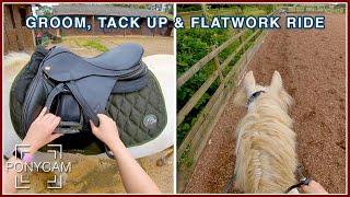 Groom, Tack Up & A Typical Flat Session || GoPro