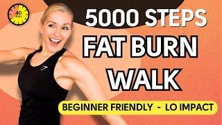 ‍️ 5000 Steps Fat Burn Walk – 40-Minute Indoor Walking Workout! 