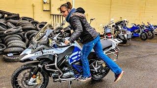 She Can Ride a GSA Low!! • R1200GSA Rallye Test! | TheSmoaks Vlog_878