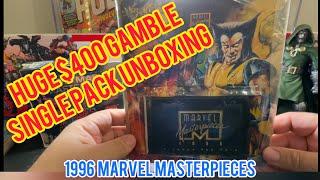 $400+ GAMBLE ON A SINGLE PACK OF 1996 Marvel Masterpieces comic cards #psa #cardbreaking #unboxing #