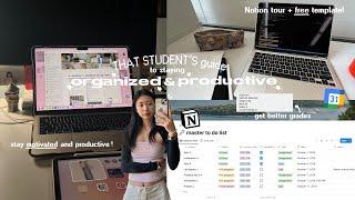 THAT STUDENT'S GUIDE to staying ORGANIZED & PRODUCTIVE for school  Notion and Google Calendar Tour