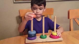 7 year old does tower of hanoi.