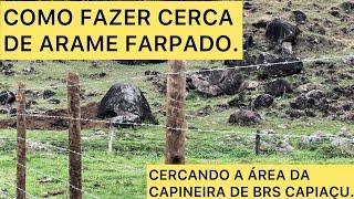 COMO FAZER CERCA DE ARAME FARPADO // CERCANDO A ÁREA DA CAPINEIRA DE BRS CAPIAÇU.