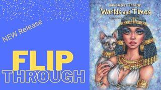 ‼️New Release Flip Through | Christine Karron Characters Through Worlds And Times | Adult Coloring