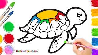 How to Draw a Sea Turtle | Easy Drawing & Painting | Step By Step