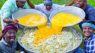 CABBAGE with EGGS | Vegetables with Egg Recipe Cooking in Village | Quick and Easy Omelette Recipe