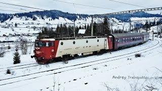 Trenuri prin zapada in Mestecanis / Trains in Snow in Mestecanis (Bucovina - Romania)