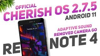 Cherish OS 2.7.5 Official Update For Redmi Note 4 | Android 11 | Adaptive Sound, Removed Camera GO