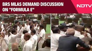 KTR Arrest | Ruckus In Telangana Assembly, BRS MLAs Demand Discussion On "Formula E"