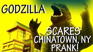 GODZILLA SCARES CHINATOWN NY PRANK | OLegendStudios