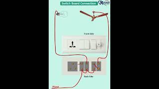 Switch Board connection, House wiring #shorts #youtubeshorts