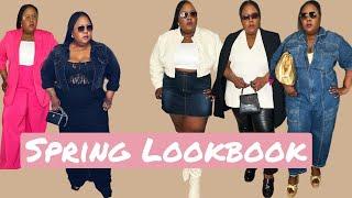 PLUS SIZE SPRING LOOKBOOK// TRANSITION YOUR WINTER PIECES INTO SPRING//2024