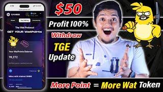 Earn $50 Token 100% Mining  - Gamee Wat TGE & Launch TON  - Gamee Wat Point New Update 2024 