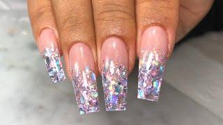 HOW TO: Ombre Nails With Loose Glitters For Beginners! | GIVEAWAY ANNOUNCEMENT!