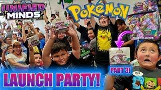 HUGE NEW POKEMON CARDS BOOSTER BOX BATTLE! THE BIGGEST UNIFIED MINDS LAUNCH PARTY AT PSYCHO TURTLE!