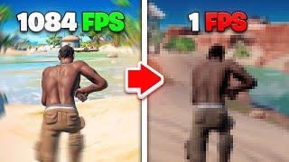 J'ai testé FORTNITE avec 1 FPS... (très dangereux)