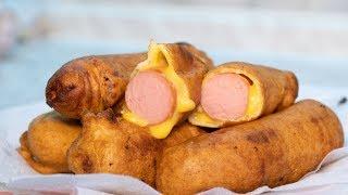 Cосиски с сыром, рецепт вкусного кляра во фритюре