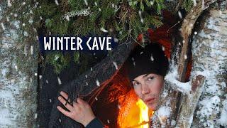 Welcome to my Warm Shelter! 3 DAYS CAMPING in a Winter Cave [1 Hour]