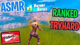 ASMR Gaming  Fortnite Ranked Tryhard Win! Relaxing Gum Chewing  Controller Sounds + Whispering 