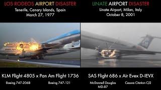 Tenerife Airport Disaster & Linate Airport Disaster / KLM Pan Am crash 1977 / SAS 686 Cessna crash