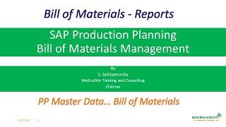 01-34 SAP PP – Analysis of Bill of Materials in English (SAP Production Planning)