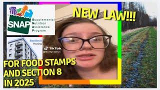 NEW LAW!!! FOR FOOD STAMPS AND SECTION 8 IN 2025 #foryou #ebt #housing #2025 #share #like#subscribe