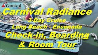 Part 1 - Carnival Radiance 3-Day Cruise I Check in, Boarding & Room Tour