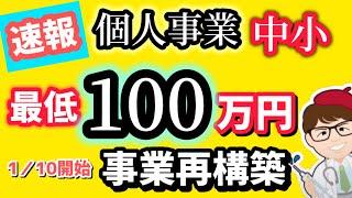 【速報】最低１００万円の最終回・個人事業主・中小企業対象・事業再構築補助金の公募開始【中小企業診断士・行政書士 マキノヤ先生】第2035回