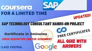 SAP Technology Consultant Hands on Project,(week-1-5) All Quiz Answers.#course #sap #mr #quiz