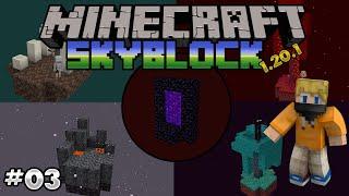 Minecraft Skyblock - Der Nether und die ersten Dorfbewohner #03