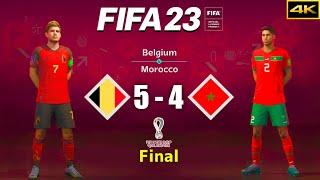 FIFA 23 - BELGIUM vs. MOROCCO - FIFA World Cup Final - De Bruyne vs. Hakimi - PS5™ [4K]