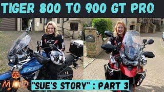 Tiger 800 to 900 Gt Pro - Sue's Story Part 3