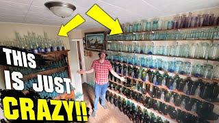 AFTERMATH!!! HUGE ANTIQUE BOTTLE COLLECTION!! Hordes of Bottles on Display, Ontario. Part 1 of 3.