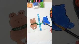 Cute teddy bears painting idea for kids  #shorts #painting #art #drawing