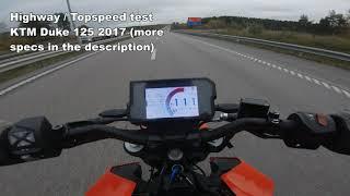 KTM Duke 125 0-100 ( 0-60 ) Highway test and top speed