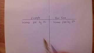 Finding a percentage increase