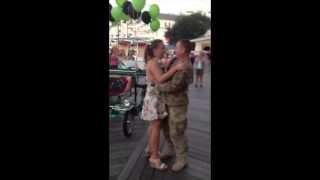 Deployed Dad Surprises Daughter at Disney World Boardwalk