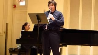 Copland Clarinet Concerto performed by Alessandro Tenorio-Bucci 4-29-2013