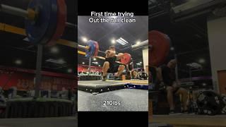 Full clean. I’m focusing on lighter weight so I can get the technique down better.