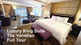 Venetian Resort Luxury King Suite Room Tour + Pros/Cons + Resort Features in Las Vegas NV