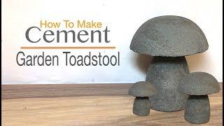 How to Make  Cement Garden Toadstool/Mushrooms