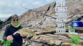 Sea Fishing Uk | Open Coast Fishing | South West Devon Rocks | Vlog#180