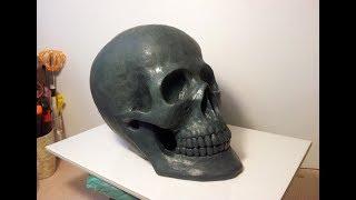 Modeling of plasticine skull - Пластилиновый череп