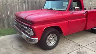 1966 Chevy C20 Utility Bed Service Shop Truck Startup