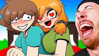 FUNNIEST Adventure of Alex and Steve In MINECRAFT! (Unforgettable Love Triangle!)