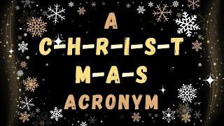 A CHRISTMAS ACRONYM | Tagalog English Sermon Message | Ptra. Mary Grace Maglaya Mendez