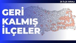 En Az Gelişmiş 25 İlçe ve Politik Tercihleri - Gelişmişlik Skoruna Göre Sıralı