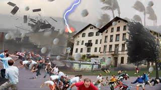 7 minutes ago in Switzerland! Storms and hail tore through buildings in Brienz