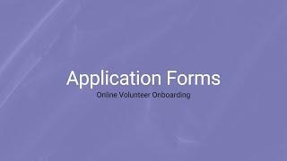 Application Forms