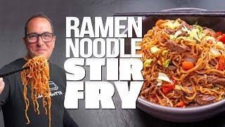 AN EPIC STEAK STIR FRY THAT STARTS WITH RAMEN NOODLES AND ENDS IN MINUTES! | SAM THE COOKING GUY